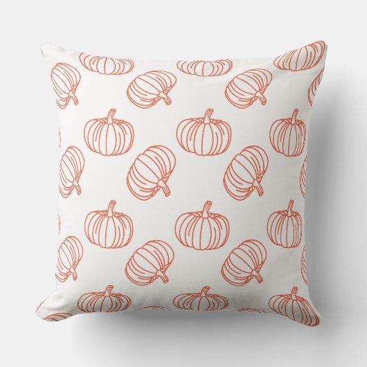 Coussin Motif Citrouille d'Halloween amusant (Recto)