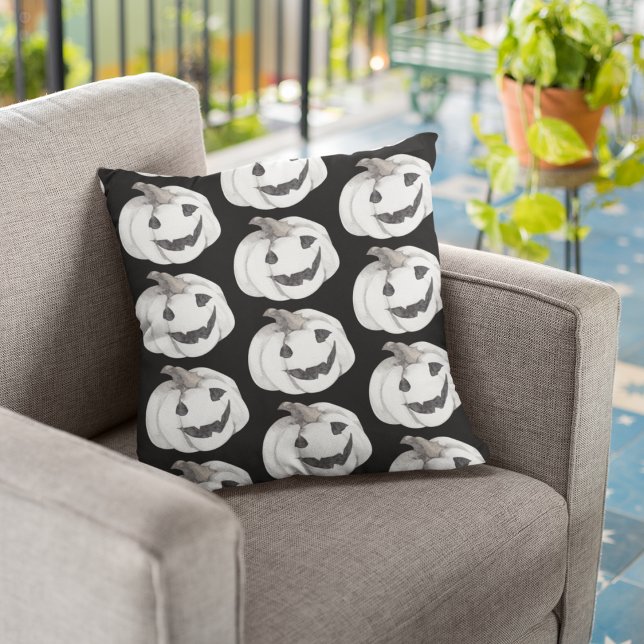 Coussin Motif Citrouille éffrayant | Bonne Halloween (Créateur téléchargé)