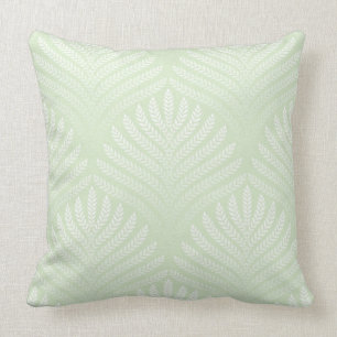 Coussin Motif classique de feuillage dans le blanc et le