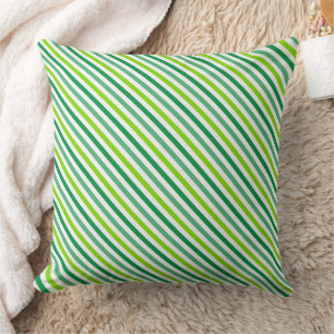 Coussin Motif classique de rayures en diagonale sans coutu
