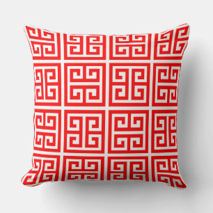 Coussin Motif Clé Grec Élégant Tendance