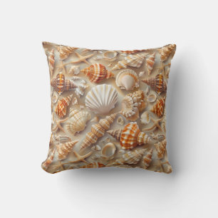 Coussin Motif Coastal Elegance Seashell
