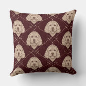 Coussin motif Cockapoo | Élégant Coussin de chien (Verso)