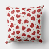 Coussin Motif coeurs rouges et blancs (Verso)
