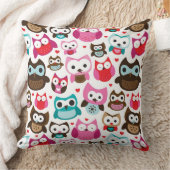 Coussin motif coloré de hibou (Couverture)
