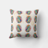 Coussin Motif coloré de l'aquarelle de mer (Verso)