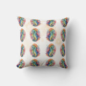 Coussin Motif coloré de l'aquarelle de mer (Recto)