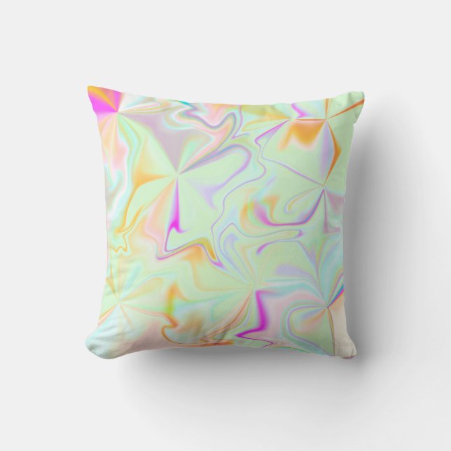 Coussin Motif coloré faux hologramme abstrait (Recto)