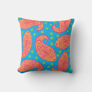 Coussin Motif coloré Paisley