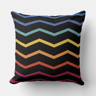 Coussin Motif coloré Zigzag