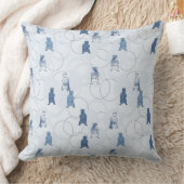 Coussin motif comportant un ours gris (Couverture)