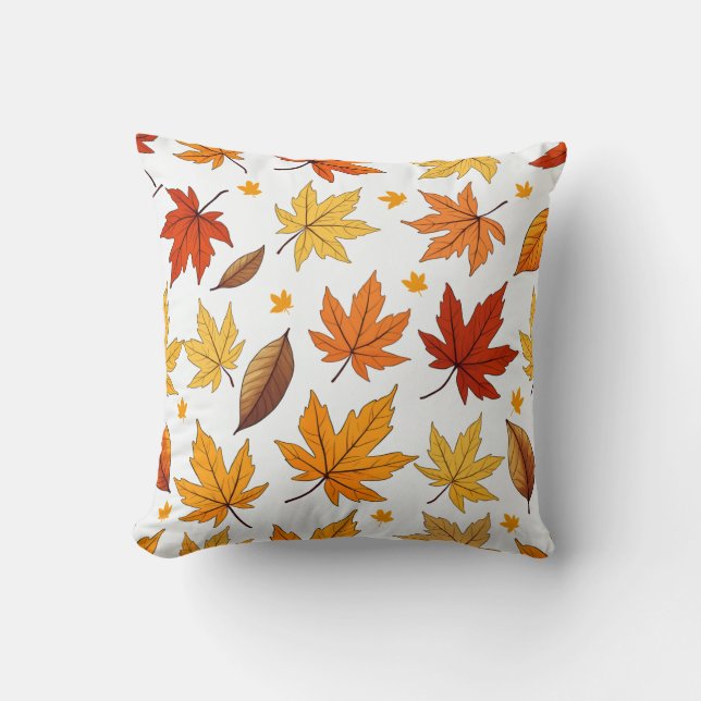 Coussin Motif confortable pour feuilles d'automne (Recto)