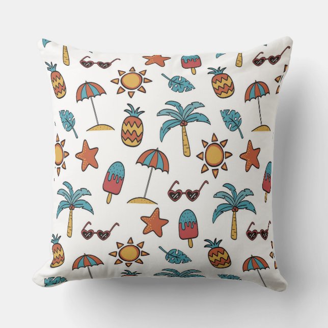 Coussin Motif cool Summer Beach (Recto)