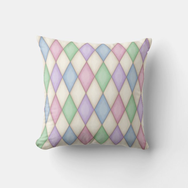 Coussin Motif couleur Harlequin Diamond Check (Recto)
