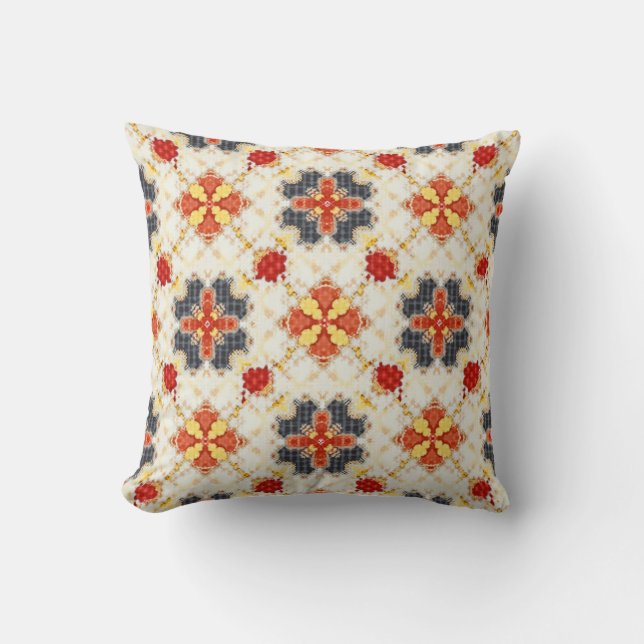 Coussin motif coussin coréen abstrait Taegeuk (Recto)