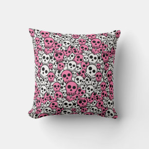 Coussin Motif crâne gothique rose Imprimer