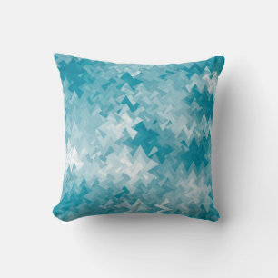 Coussin Motif cristal bleu sarcelle
