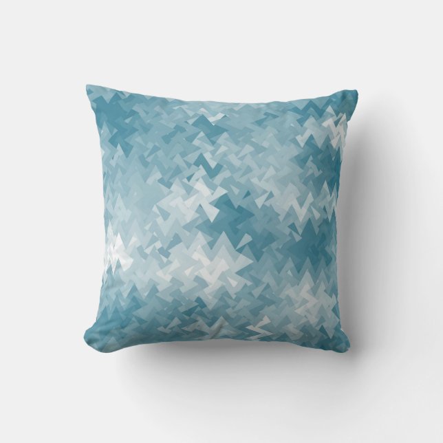 Coussin Motif cristal bleu sarcelle (Recto)