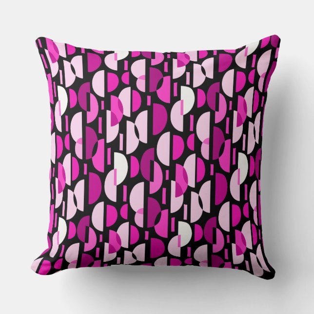 Coussin Motif croissant 010921 - Magenta Pink (Recto)