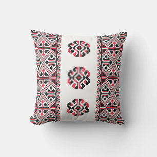 Coussin Motif croix rouge et noir original