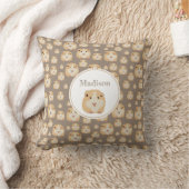 Coussin Motif Cute Hamster personnalisé (Couverture)