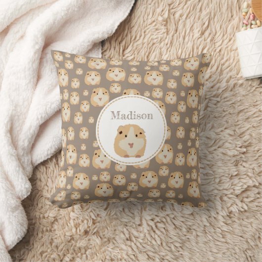 Coussin Motif Cute Hamster personnalisé (Couverture)