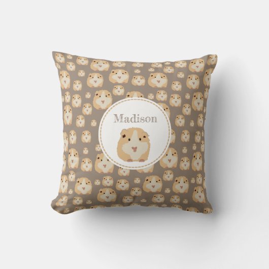 Coussin Motif Cute Hamster personnalisé (Recto)
