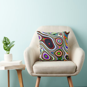 Coussin Motif d'abstraction coloré
