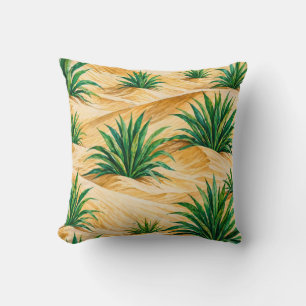 Coussin Motif d'agave des dunes du désert