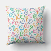 Coussin motif d'alphabet (Verso)