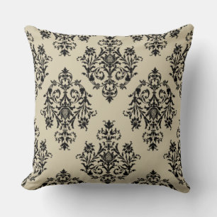 Coussin Motif damassé couleur crème très élégant
