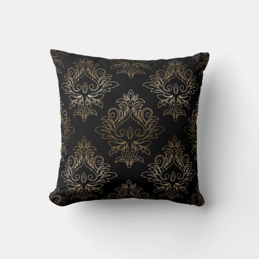 Coussin Motif damassé floral (Recto)