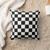 Coussin Motif damier noir et blanc (Couverture)
