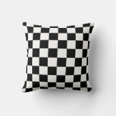 Coussin Motif damier noir et blanc (Verso)