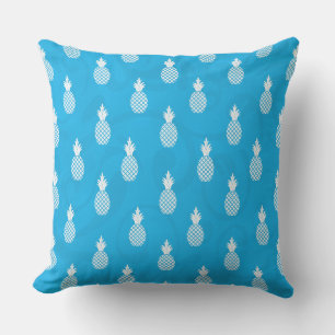 Coussin Motif d'ananas blanc élégant et amusant