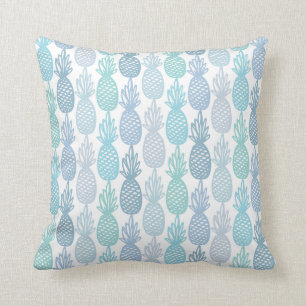Coussin Motif d'ananas bleu multicolore