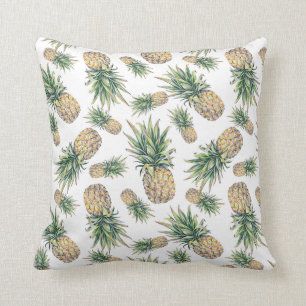 Coussin Motif d'ananas d'aquarelle