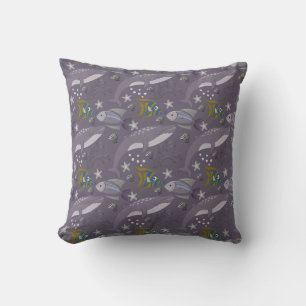 Coussin Motif d'animaux aquatiques   vie sous-marine océan