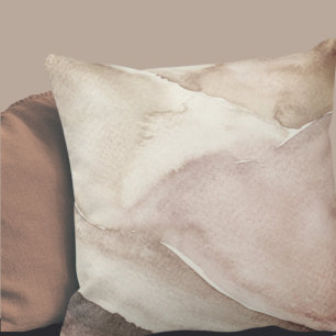 Coussin Motif d'aquarelle Abstraite artistique Neutre