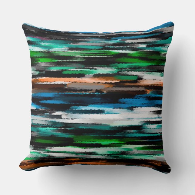 Coussin Motif d'aquarelle couleur Abstraite (Recto)