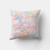 Coussin Motif d'aquarelle des Coeurs à couche mignonne (Verso)