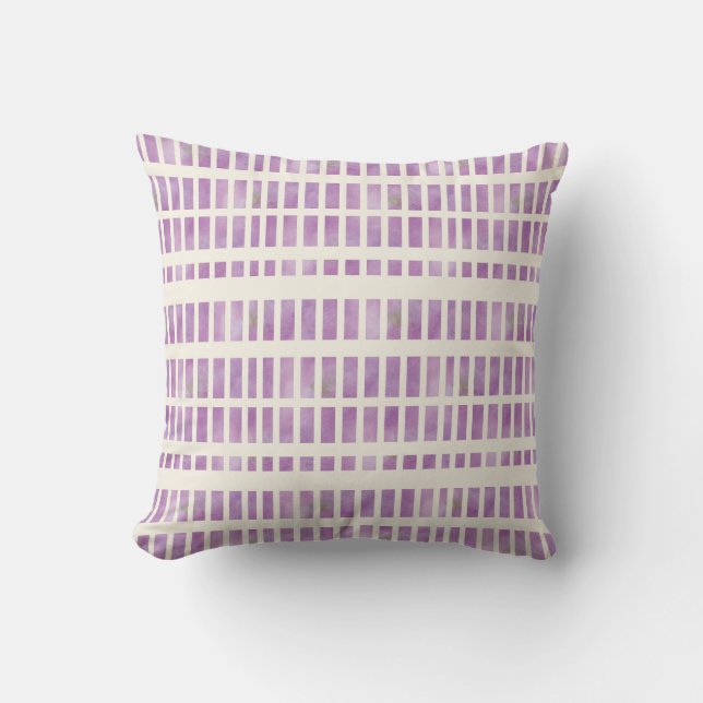 Coussin Motif d'aquarelle en violet (Recto)