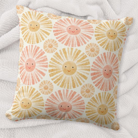 Coussin Motif d'aquarelle Little Sunshine