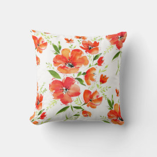 Coussin Motif d'aquarelle pour pâtés orange doux