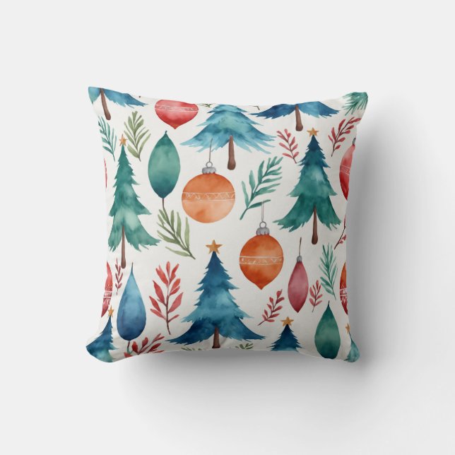 Coussin Motif d'arbre de Noël (Recto)