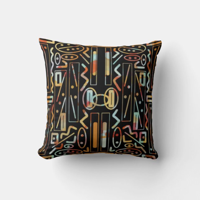 Coussin Motif d'art à gratter du Sud-Ouest  (Recto)