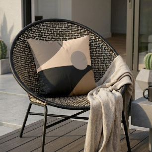 Coussin Motif d'art de cercles géométriques abstraits chic