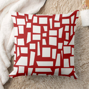 Coussin Motif d'art en formes blanches sur Arrière - plan