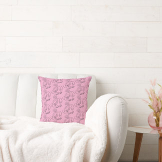Coussin Motif d'art en ligne continu de santé mentale et d