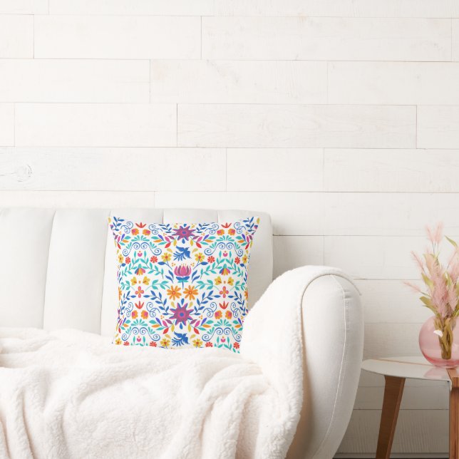 Coussin Motif d'art populaire mexicain (Canapé)